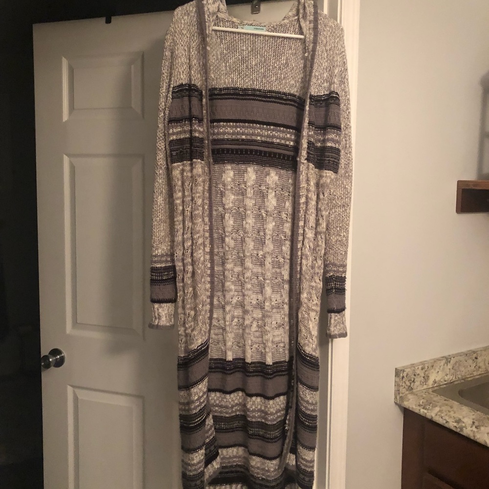 Very snuggly long sweater.